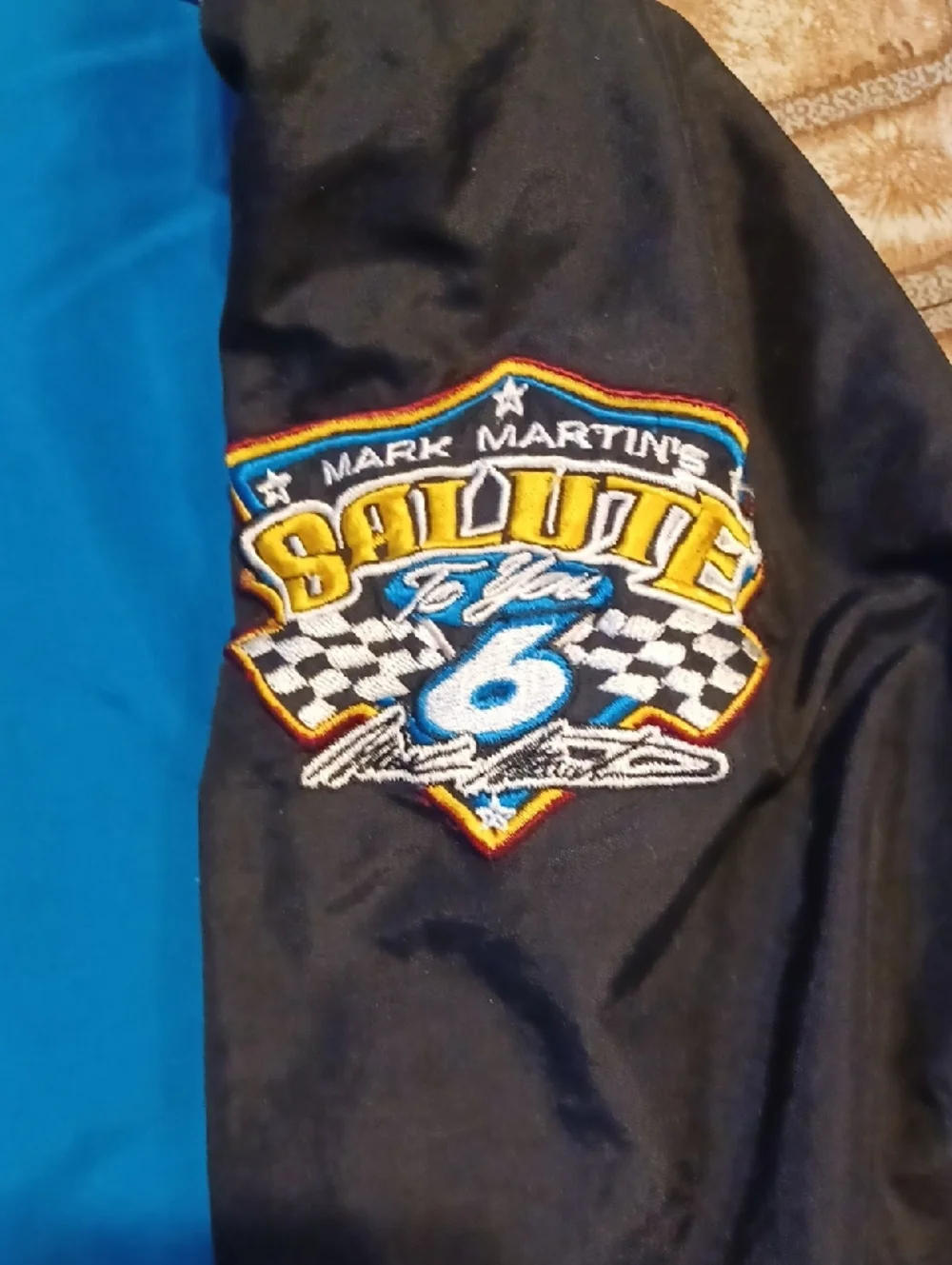 Pfizer Racing Team Blue and Black Zip Jacket Vinage Nascar Mark Martin
